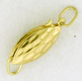 14KY FANCY MARQUISE FISH HOOK CLASP 12mm