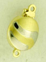 14K TT FANCY FLAT ROUND CLASP