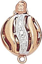 14KY RD WIRE CLASP 10.5mm W/DIA LOOK