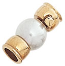 18KY PUSH LOCK W/7MM PEARL CTR
