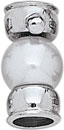 18KW CLASP W/7.5 MM PEARL & 6MM CAPS