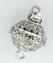 18KW RD FLOR CLASP 11.5mm W/DIAMONDS .56TW