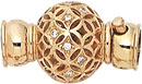 18KY 10mm FILIGREE  BALL CLASP W/DIAMONDS