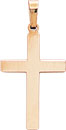 14KW SOLID SHINY CROSS 1 1/4