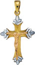 14KY CROSS TRI COLOR DC W/ CRUCIFIX 1