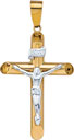 14KY CROSS TT 4MM TUBING W/ CRUCIFIX 1 1/2