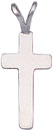 14KW PLAIN CROSS W/RABBIT EAR BAIL 18mm