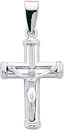 S.S. HOLLOW CROSS W/ CRUCIFIX 30x18.5mm