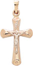 14KW CROSS W/ CRUCIFIX HOLLOW 1