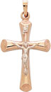 14KY CROSS W/ CRUCIFIX HOLLOW 1.25