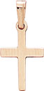 14KY CROSS SOLID 15.5x10mm .045 THICKNESS