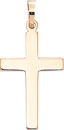 14KY SHINY SOLID CROSS 28mm .045 THICKNESS