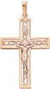 14KY CROSS W/CRUCIFIX 30mm