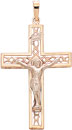 14KY CROSS W/ CRUCIFIX 1.25