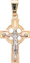 14KY CELTIC CROSS W/CRUCIFIX [D]