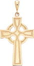 14KY CELTIC CROSS 1 1/2