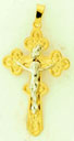 14KY CROSS W/ CRUCIFIX 28mm