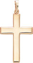 PLAT SOLID CAST SHINY CROSS 1 1/4