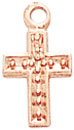 14KW STAMPED TINY BABY CROSS 6/.005