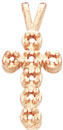 18KY CAST CROSS FOR 7/.01 12mm