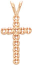 18KY CAST CROSS FOR 12/.01 16mm