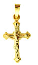 14KY HOLLOW CROSS W/ CRUCIFIX