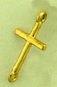 14KY SHINY SIDEWAYS CROSS 34x16.25mm