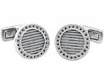 14KW ROUND CUFF LINK FOR DIA 24/.01