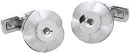 14KW WAVY ROUND CUFF LINK 1/.25