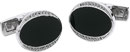 14KW OVAL CUFF LINK W/ ONYX FOR 18/.0025