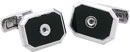 14KW RECT OCT ONYX CUFF LINK FOR 1/.10