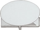 S.S. CUFF LINK OVAL SHINY PLATE 19x13mm .025
