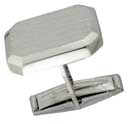 14KW RECT CUFF LINK W/SATIN CENTER 17.6x14.7mm