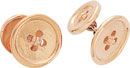 14KY 2 BUTTON CUFF LINK 18mm FRONT & 13mm BACK