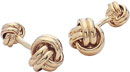 18KY DOUBLE LOVE KNOT CUFF LINK