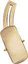 18KY CURVED CUFF LINK BACK REC 14x6.5mm