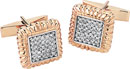 14KY FANCY SQUARE CUFF LINK W/ 25 DIA.01