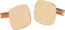 14KY SHINY CUSHION SHAPE CUFF LINK 16X19mm