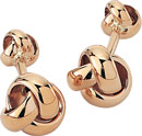 14KY HOLLOW LOVE KNOT CUFF LINK