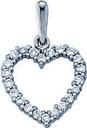 14KW HEART PENDANT W/ CZS