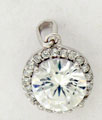 14KW HALO CZ PENDANT