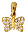 14KY 8.7mm BUTTERFLY PEND W/CZS