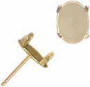 14KY 4PR FLAT CAB SET W/POST 7x5mm OVAL