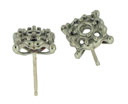 14KW CLUSTER EARRING FOR 1/.07 4/.03