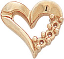 14KY HEART EARRING FOR 3/.02@