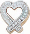 14K TT OPEN HEART EARRING