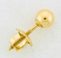 14KY BALL EARRING W/SCREW POST & BACK 4mm