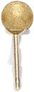 14KY RD 5mm BALL EARRING W/FLOR DESIGN