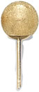 14KY RD 7mm BALL EARRING W/FLOR DESIGN