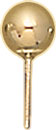 14KY SHINY BALL EARRING W/SCREW POST 6mm